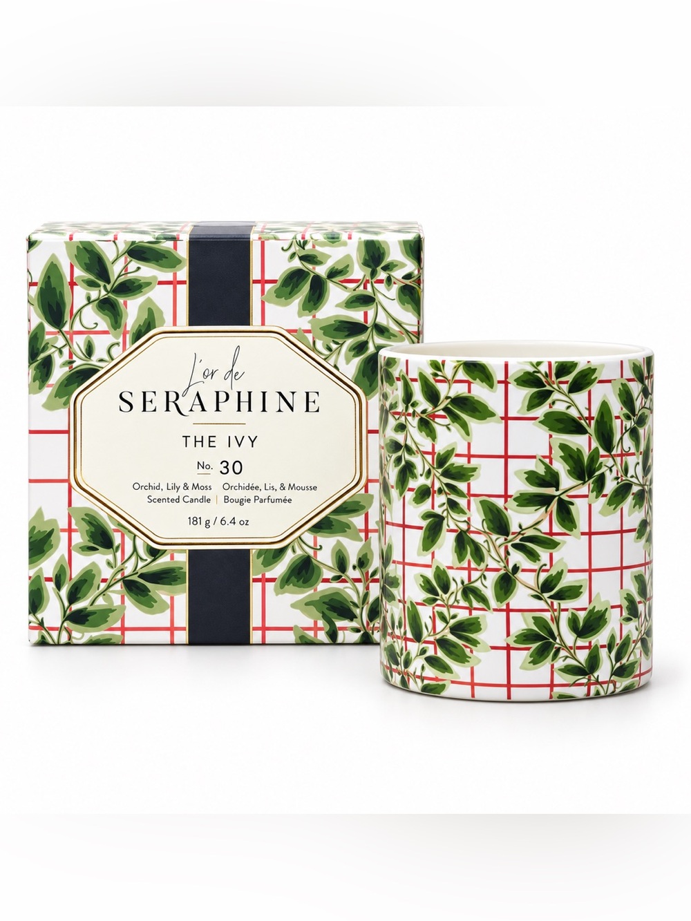L’or de Seraphine The Ivy No. 30 Scented Candle Orchid Lily Moss 6.4 oz